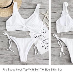 White bikini set